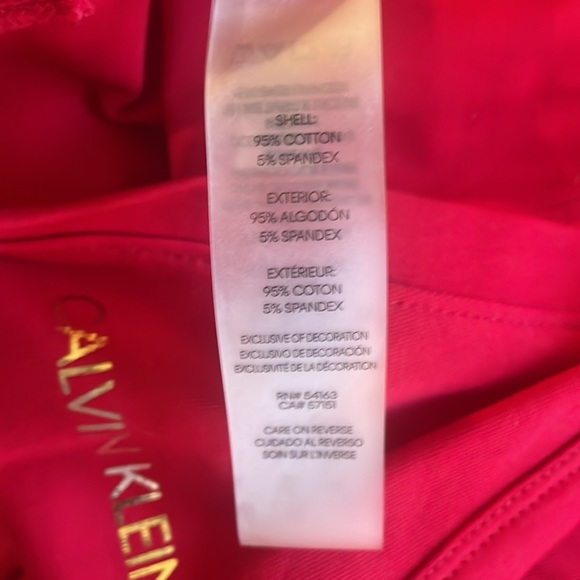 Calvin Klein red,sleeveless,jumper, shorts,V neck,Elastic, tie waist,New - Picture 12 of 14